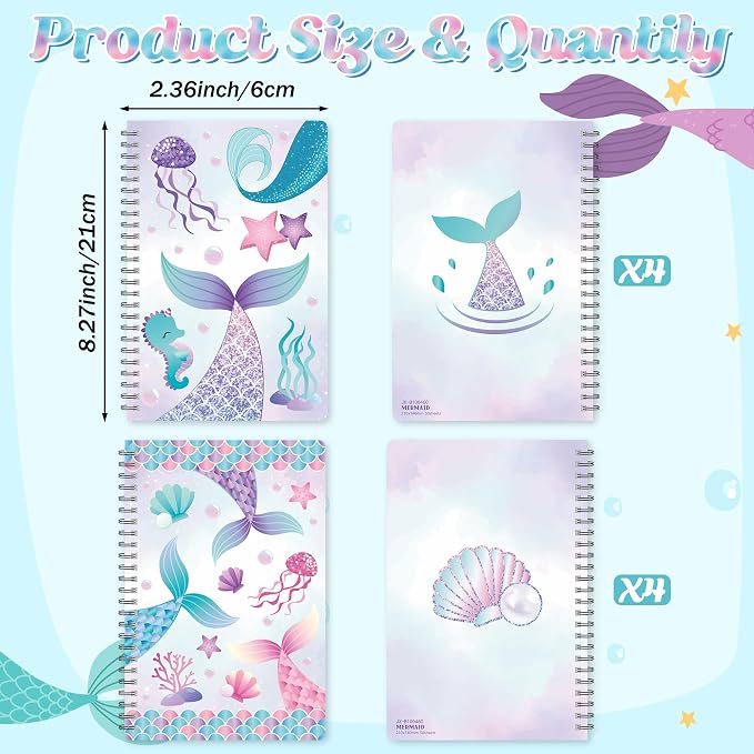 B1ykin Mermaid Spiral Notebooks - Image 2