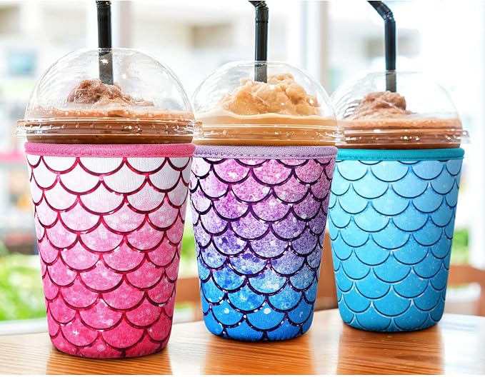 Patelai 4 Pieces Reusable Iced Coffee Sleeve Cup Insulator - Image 5