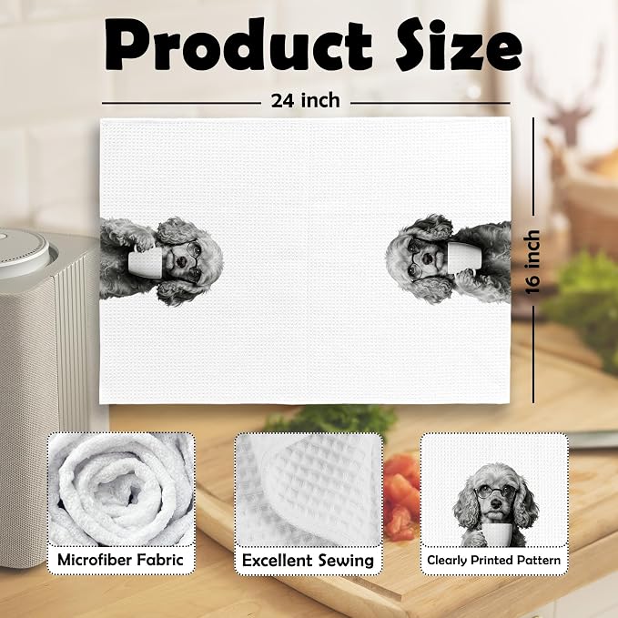 Funny Cocker Spaniel Coffee Bar Kitchen Dish Towels, Cocker Spaniel Gifts - Image 6