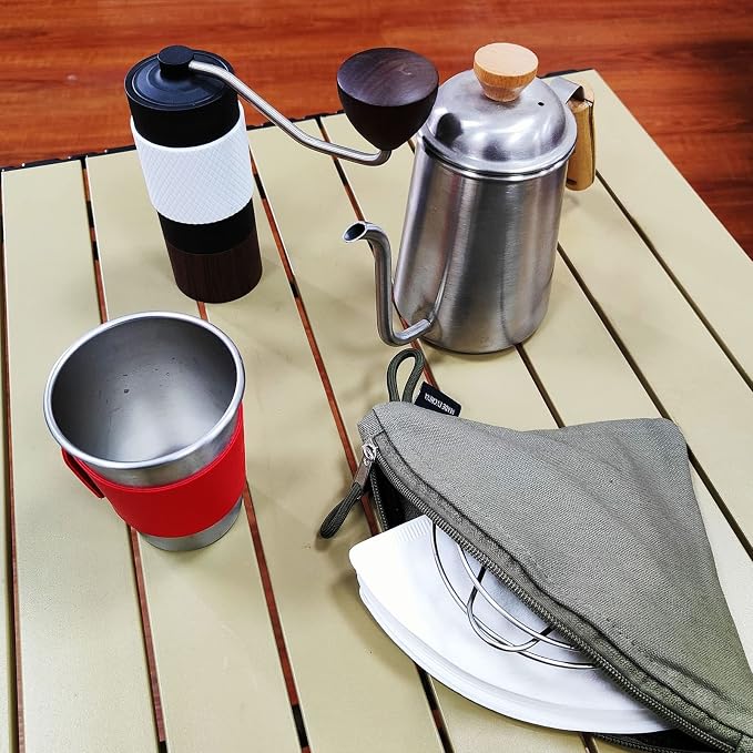 Coffee Filter Holder, Canvas Reusable Conical Filter Paper Storage Bag - Image 3