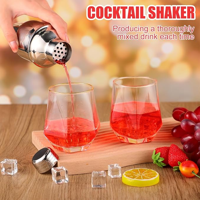 Nitial 6 Pcs Bar Cocktail Shaker Professional Stainless Steel Martini Drink - Image 4