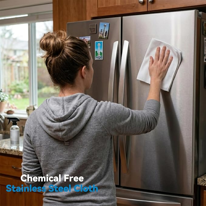 Microfiber Glass Cleaning Cloth, 6 Pack | 15.5x15.5 Inches Lint Free Streak - Image 4