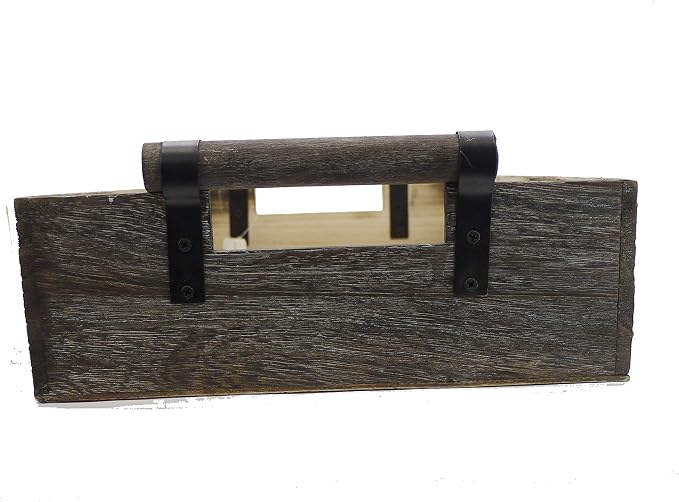 Admired By Nature 13.75 inch Wooden Rustic Décor Serving Tray - Image 2