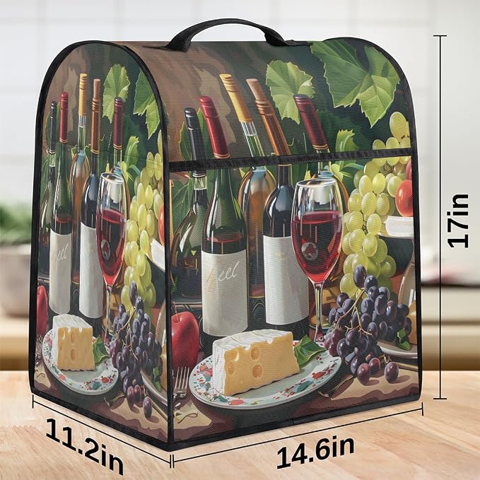 Wine Kitchen Aid Mixer Cover Compatible Stand Mixer Dust Cover | Grape Kitchen - Image 3