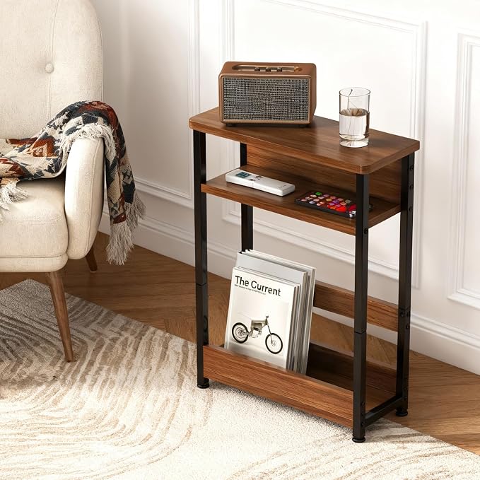 GarveeHome Narrow Side Table for Small Spaces, 3 Tier Small End Table - Image 8