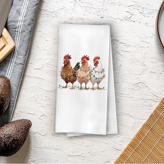 Chicken Christmas Kitchen Towels - Image 4