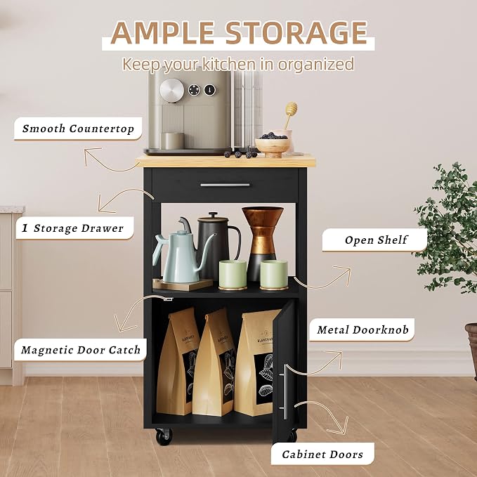 Shintenchi Kitchen Island Cart - Image 5
