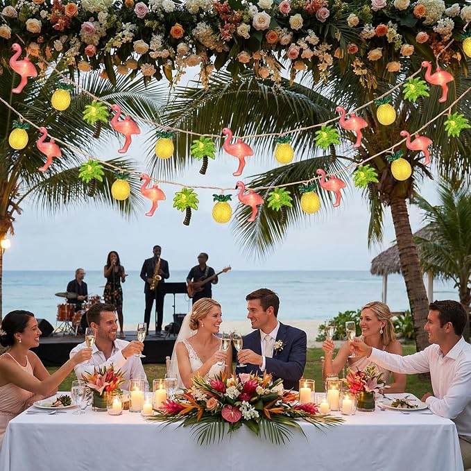 12FT 20LED Summer Hawaiian Themed Party Decorations Lights - Image 6
