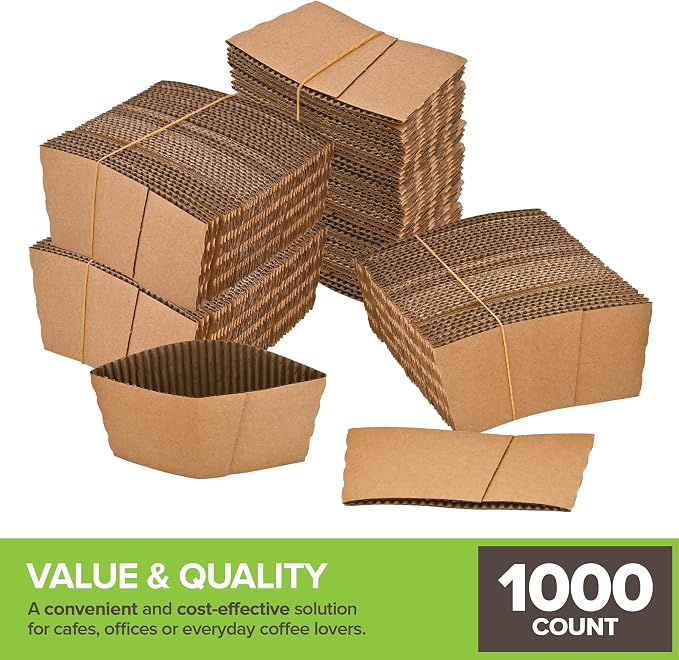 Stock Your Home 1000 Count Coffee Cup Sleeves - Image 2