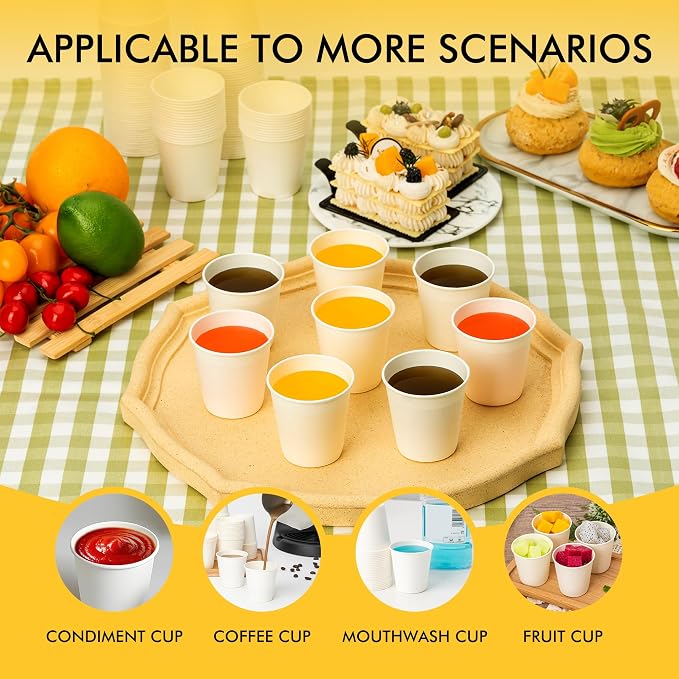 RACETOP 300 Pack Paper Cups 3 oz, Bathroom Cups 3 oz, Disposable Bathroom Paper - Image 6