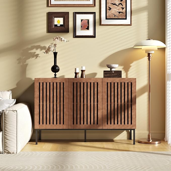 BVIUNTWO Buffet Cabinet, Modern Credenza Storage Cabinet - Image 4