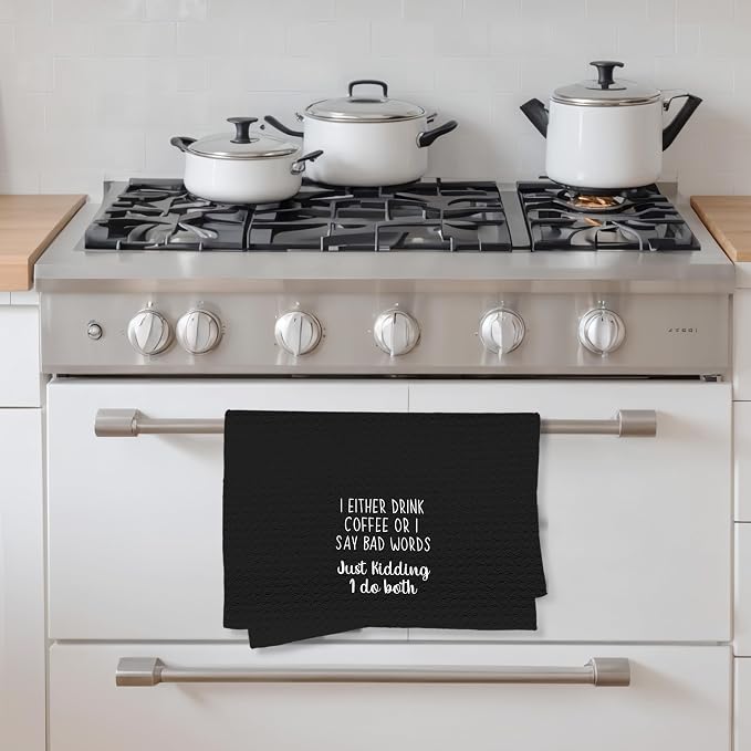 Funny Coffee Kitchen Towels, Coffee Lovers Gift Ideas, 16x24 Inch - Image 5