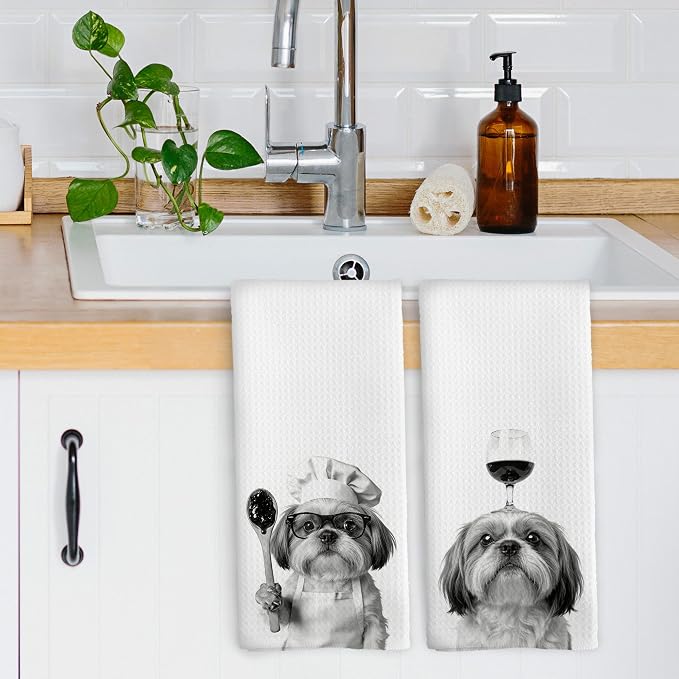 Funny Shih Tzu Hand Towels, Shih Tzu Gifts - Image 3