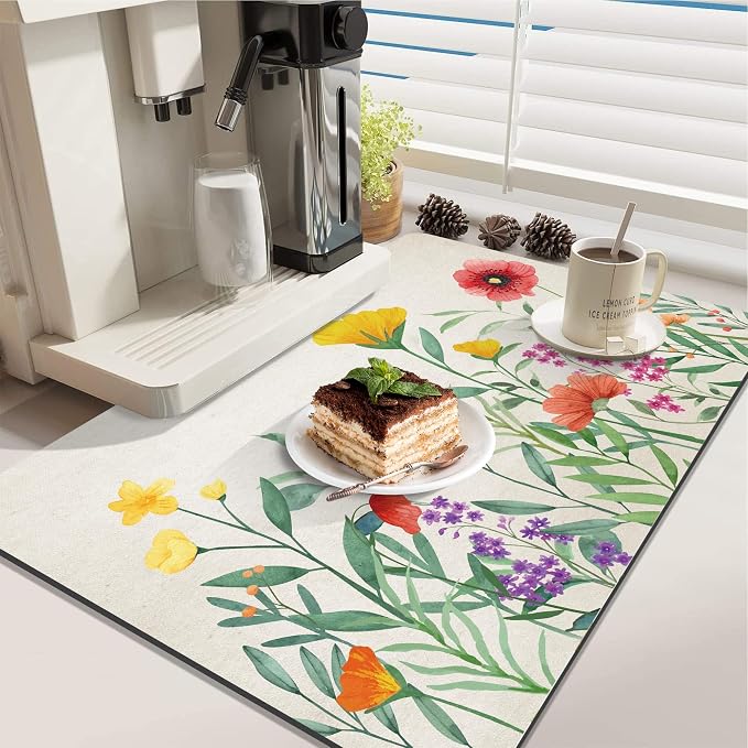 LOKHOM Dish Drying Mat for Kitchen Counter, Dish Drainer Rack Mat for Kitchen - Image 3