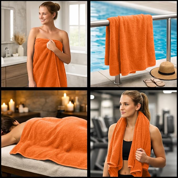 RIVERSIDE Pack of 8 Towels Set, 2 Large Bath, 2 Hand, 4 Face Washcloths - Image 5