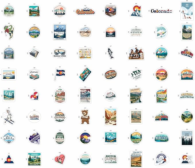 100Pcs Vinyl Colorado Stickers for Water Bottles, Decals - Image 4
