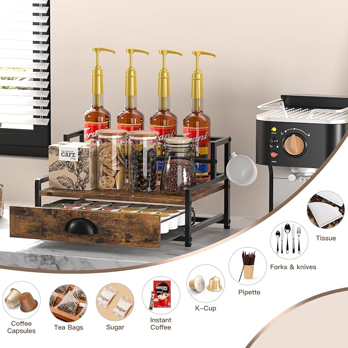 Coffee Syrup Rack Organizer, Coffee Pod Holder - Image 6