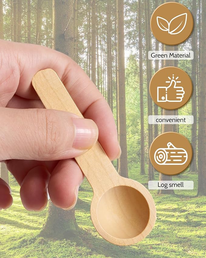 MORGLES 60Pcs Small Wooden Spoons Set, 3 Inches Mini Wood Tasting Spoon - Image 4