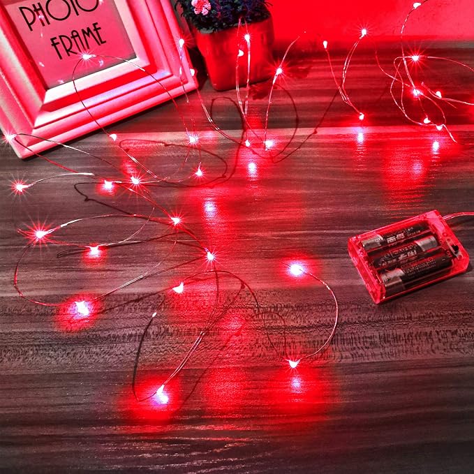 Ariceleo Led Fairy Lights Battery Operated, 1 Pack Mini Battery Powered Copper by Ariceleo