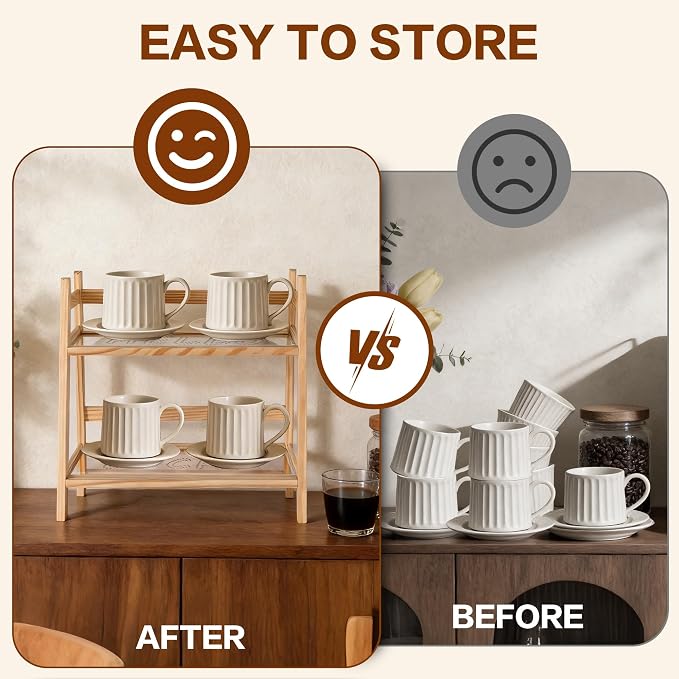 Matcha Station Organizer- Wood Coffee Bar Accessories and Organizer, Countertop - Image 4