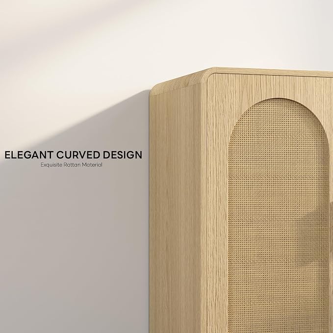 LIKIMIO Rattan Buffet Cabinet, Sideboard Cabinet - Image 6