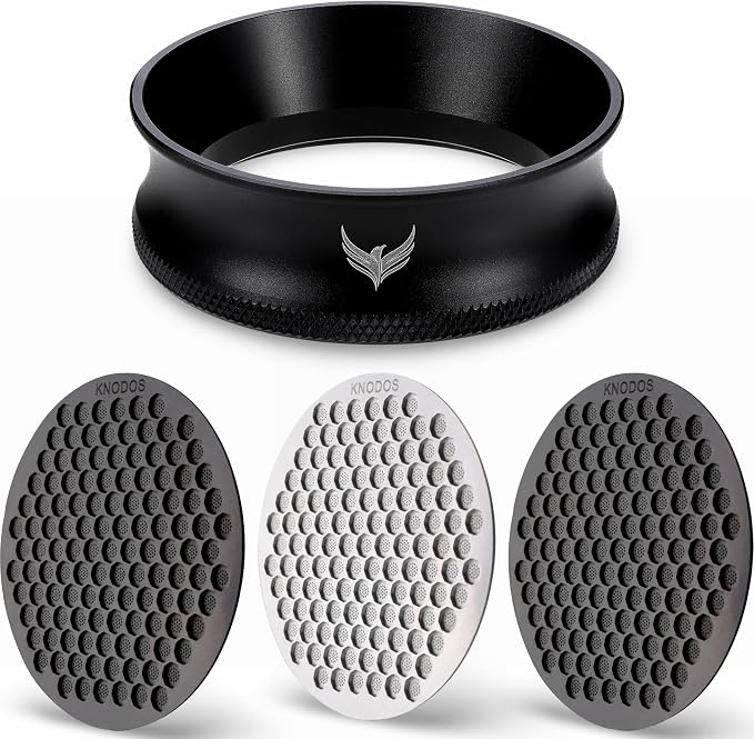 54mm Espresso Tool Kit Magnetic Dosing Ring and 3pcs Portafilter Screen 54 mm by KNODOS