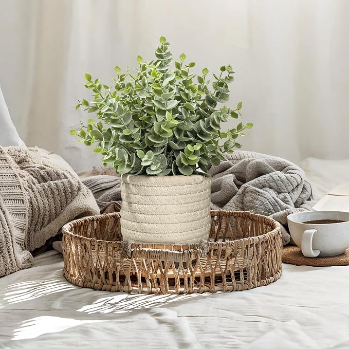 Hopewood Faux Plants, Fake Plants Eucalyptus Potted - Image 3