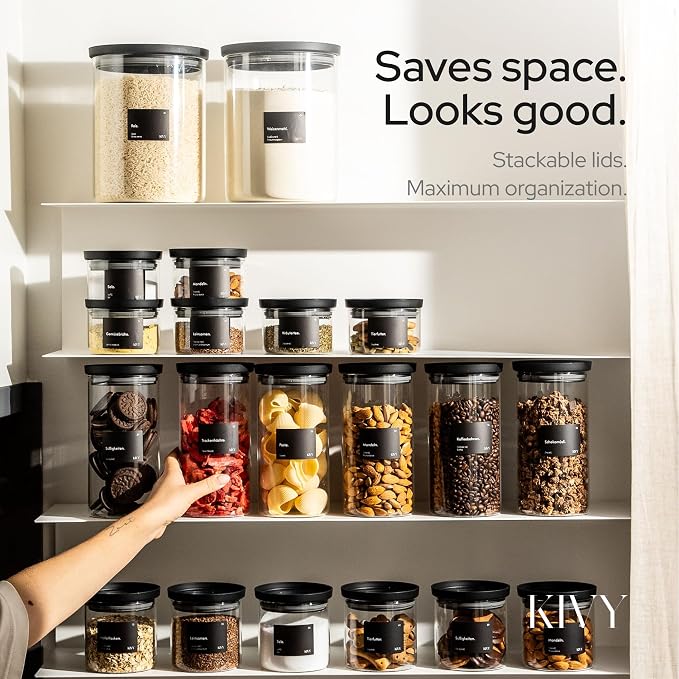 KIVY Airtight glass jars with transparent Glass Lid Glass airtight food storage - Image 3