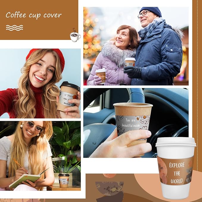 Dingion 200 Pack Coffee Cup Sleeves - Image 3