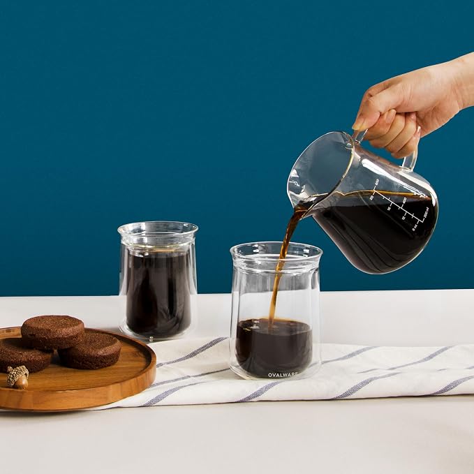 Glass Range Coffee Server For Pour Over Coffee & Tea - 600ml/20oz Ovalware - Image 7