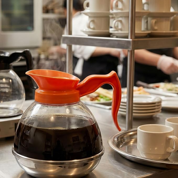 TrueCraftware- 64 oz. Decaf Coffee Decanter Stainless Steel Base Polycarbonate - Image 2