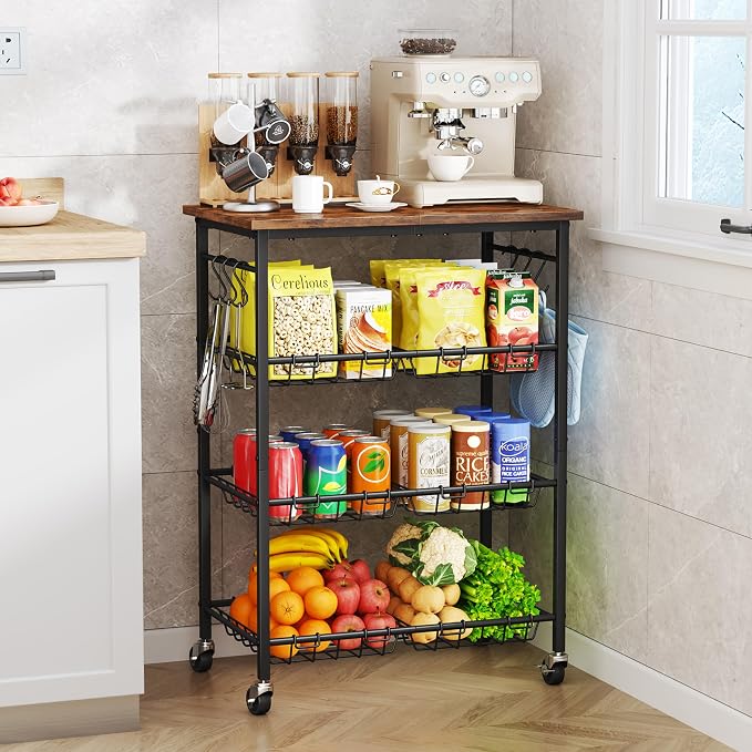 SWTYMIKI 24.4''x15.7'' Rolling Microwave Cart by SwtyMiki-TidyHomeSweetLife