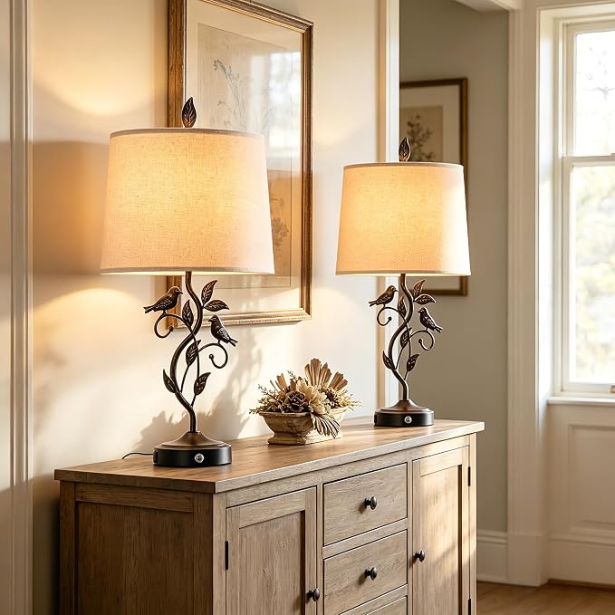 27" Touch Farmhouse Table Lamps - Image 8