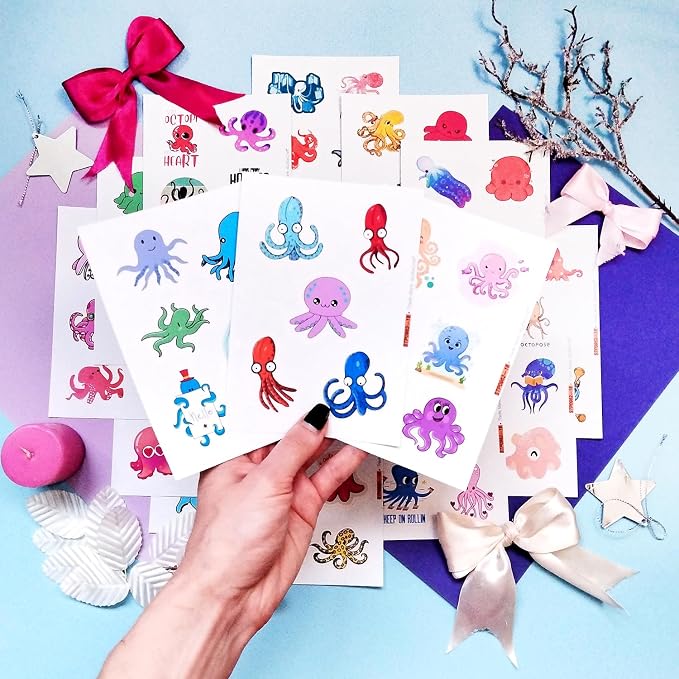 100Pcs Octopus Stickers for Water Bottle and Laptop - Image 7