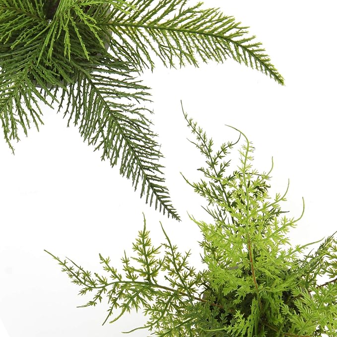 Briful 2PCS Fake Plants Potted Artificial Plants Greenery Faux Fern Eucalyptus - Image 6