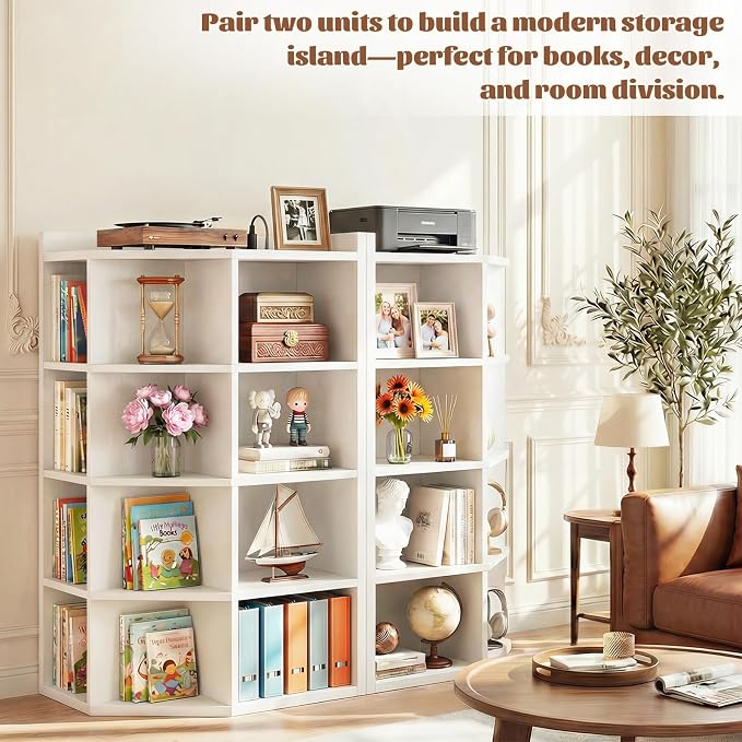 Aheaplus Corner Cabinet, 5-Tier Corner Bookshelf - Image 6