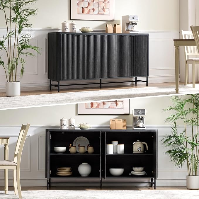 Fatmok 65" Large Sideboard Buffet Cabinet - Image 5