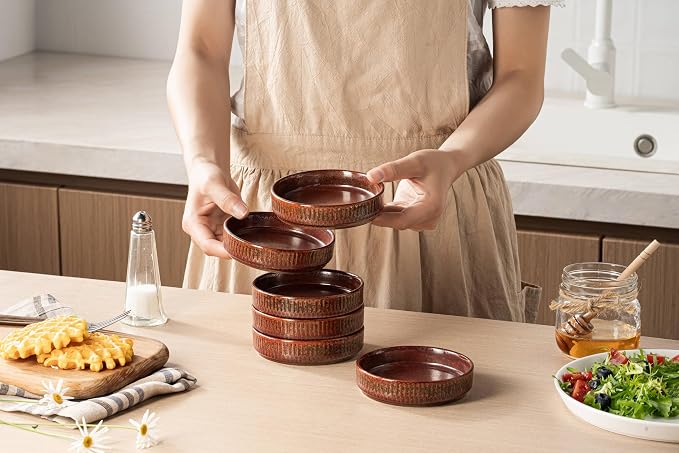 Ceramic Dipping Bowls Set - 4oz Oval Soy Sauce Dishes - Image 2