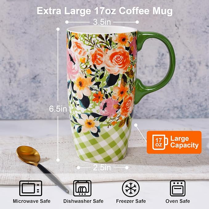 DUSVALLY 17oz Ceramic Travel Mug - Image 9