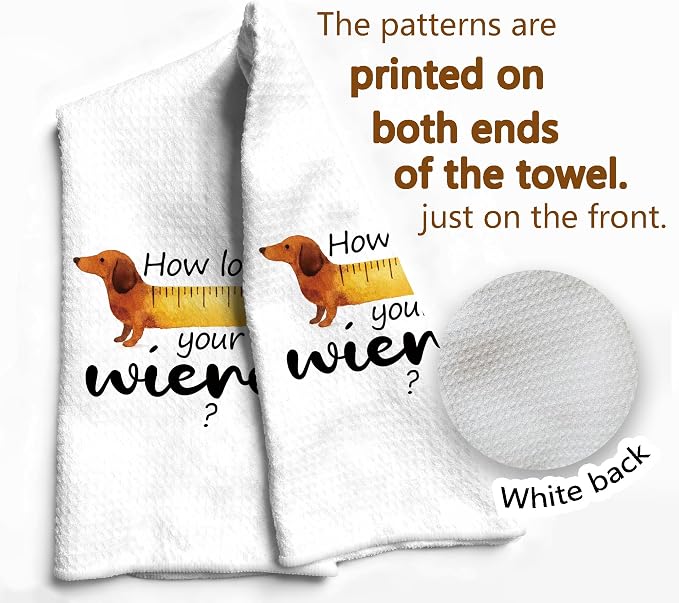 Wiener Dog Hand Towel, Dark Humor Bathroom Decor - Image 6