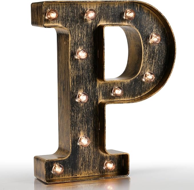 Pooqla Vintage Light Up Marquee Letters by Pooqla