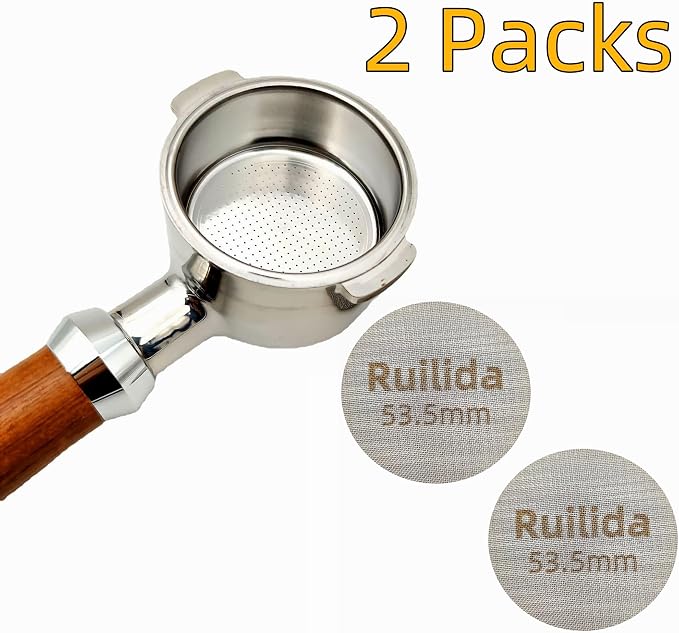 2 Packs Espresso Puck Screen 53.5mm, Reusable 1.7mm Thickness 150μm 316 - Image 6