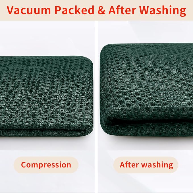 Homaxy 100% Cotton Oversized Waffle Weave Kitchen Dish Towels, Ultra Soft - Image 8