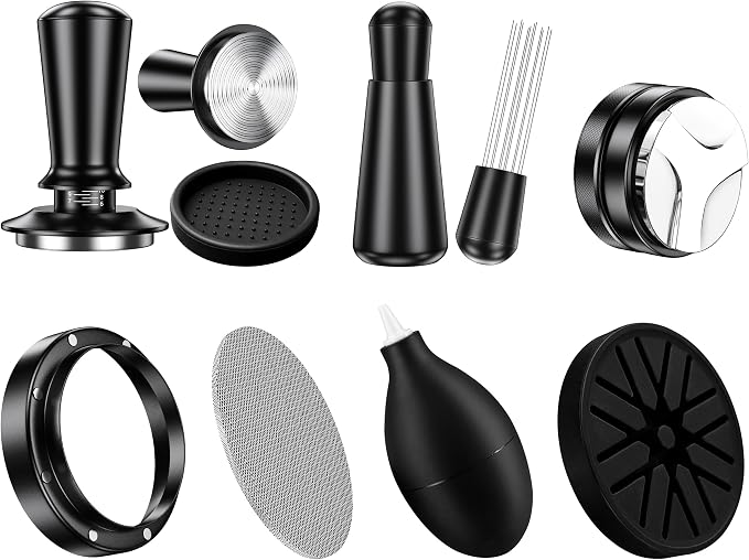 8 Pack Espresso Accessories Kit, 58mm Espresso Tool Kit | Coffee Distributor by YOZYU