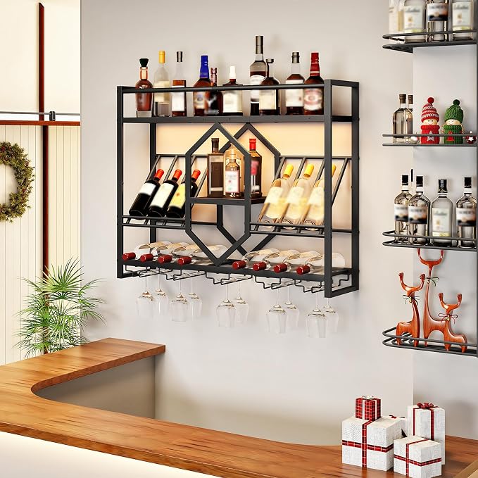 HOOBRO Wall Mounted Wine Rack by HOOBRO