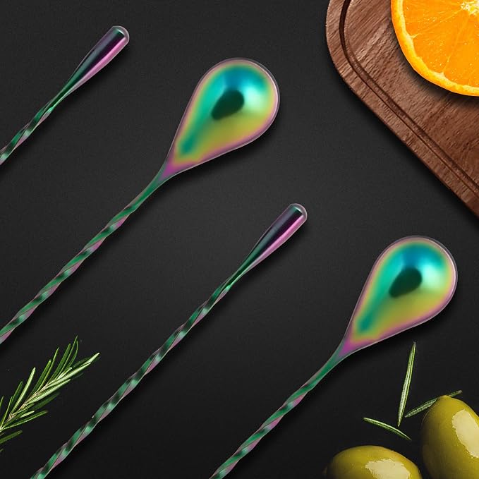 Zulay Premium 12 Inch Stainless Steel Cocktail Spoon - Image 2