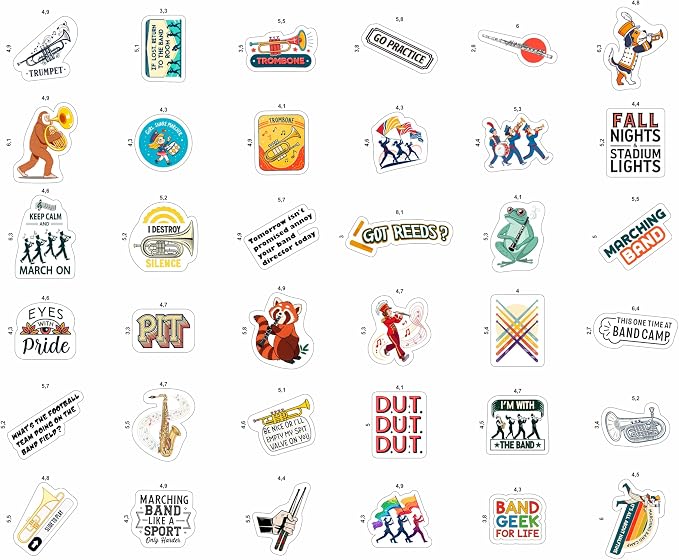 100Pcs Marching Band Stickers - Image 4