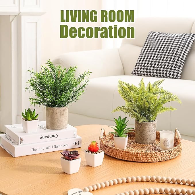 Veryhome 6Pcs Small Fake Plants - Image 7