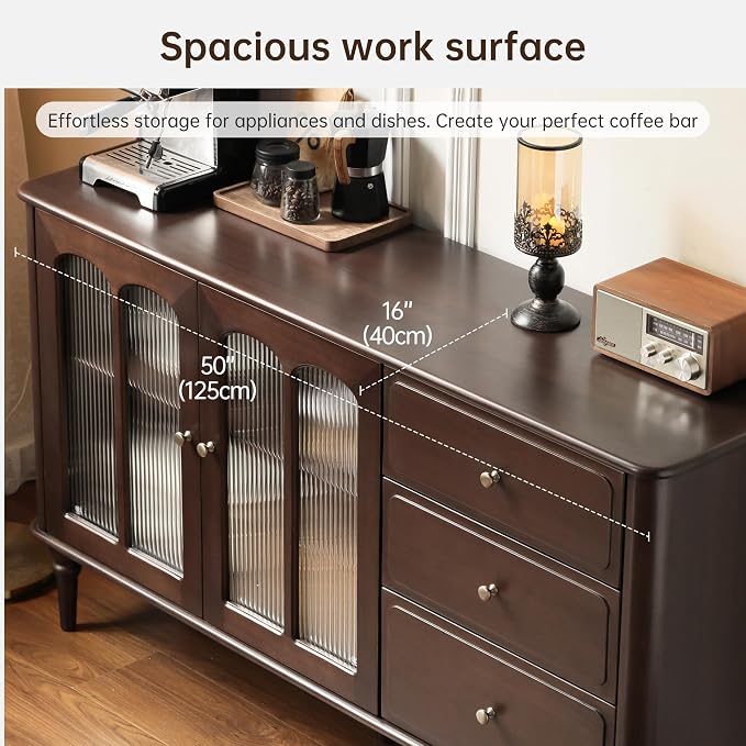 YESWOOD Mid-Century Modern Sideboard Buffet Cabinet - Image 2