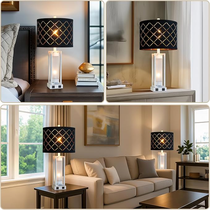 25" Set of 2 Farmhouse Table Lamps - Image 3